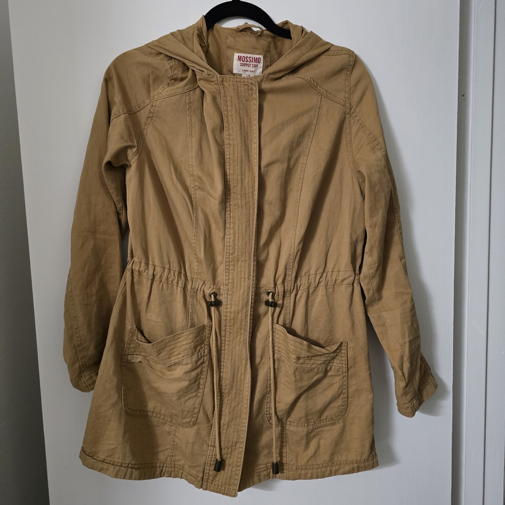 Mossimo Supply Co. Tan Hooded Jacket for Women